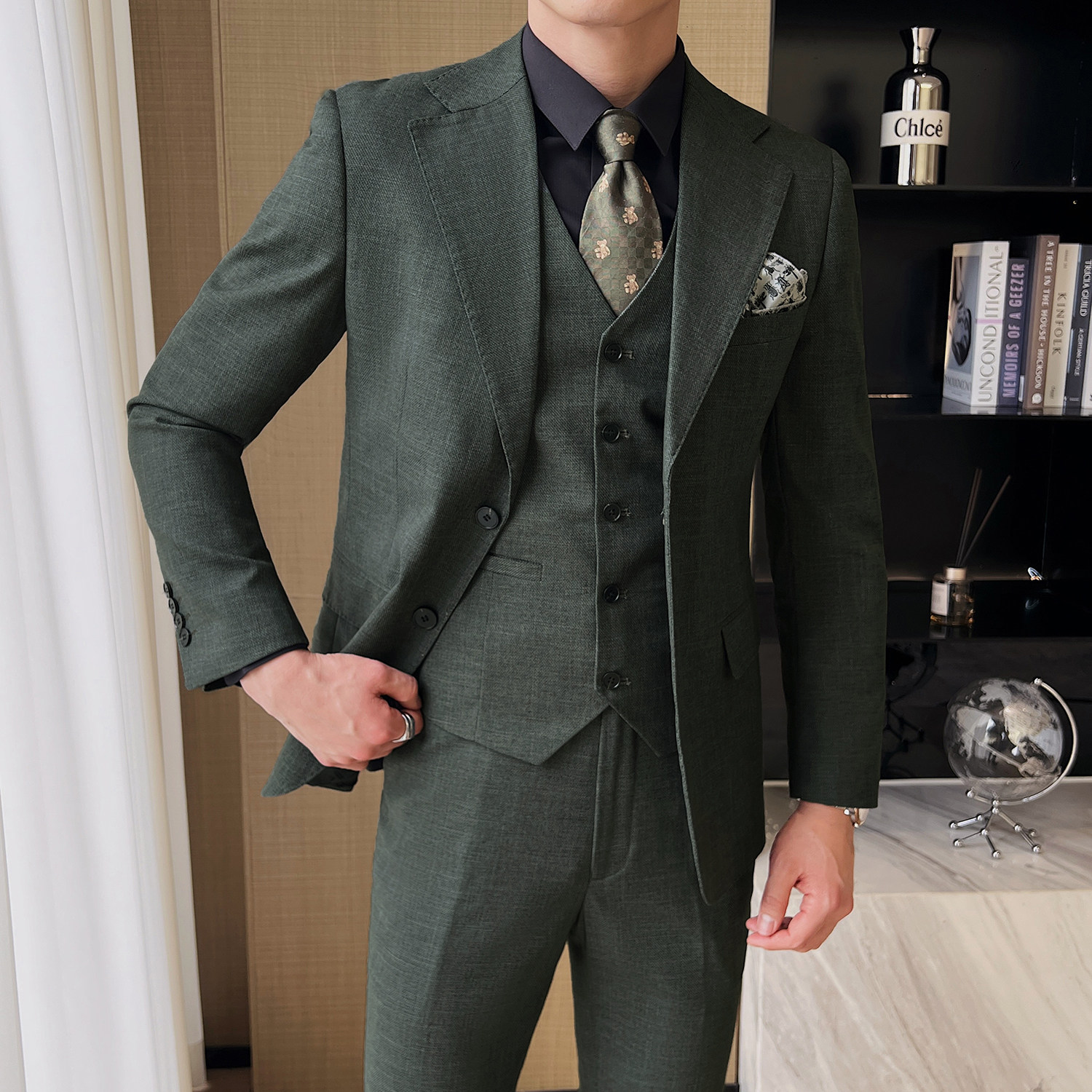 休闲西装套装三色颜色春夏百搭款男士职业西服套装2302/P310,男装西服套装,电商A428