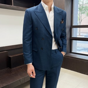 男士修身双排扣装套装 三个颜色 礼服套装 晚宴套装 LJT1917/P240图片