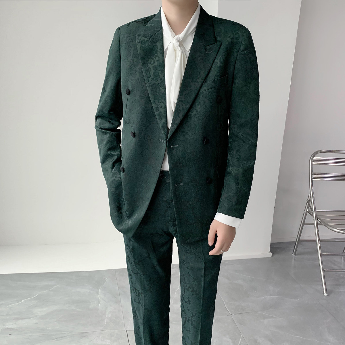 三色西服套装司仪礼服套装  男士双排扣礼服晚宴西装 XZ141/P310图片