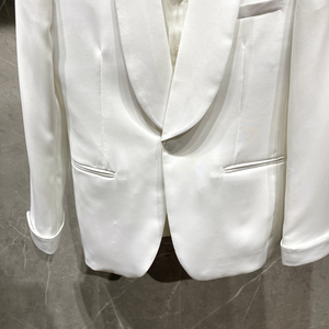挂拍主持人白色华丽晚礼服 西服西裤套装 婚宴洋服 XZ425/P260图片