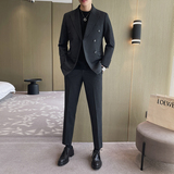 轻熟风韩版英伦修身弹力面料休闲西裤K007/75，男装西裤，电商A428