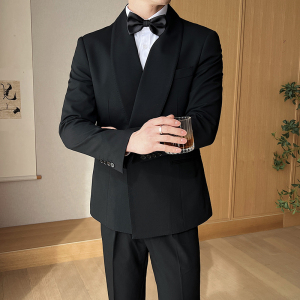 婚宴高端礼服青果领大领子西服套装 婚宴礼服西服  920/P250图片