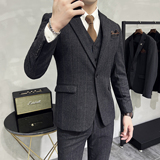 秋冬加厚御寒西装套装柔软羊毛呢料两扣西服套装SJT316/P330，男装西服套装，电商A428