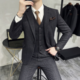 秋冬加厚御寒西装套装柔软羊毛呢料两扣西服套装SJT316/P330，男装西服套装，电商A428