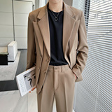 男生街头时尚双叠设计宽松西装时尚西服套装LJT831/P280，男装西服套装，电商A428