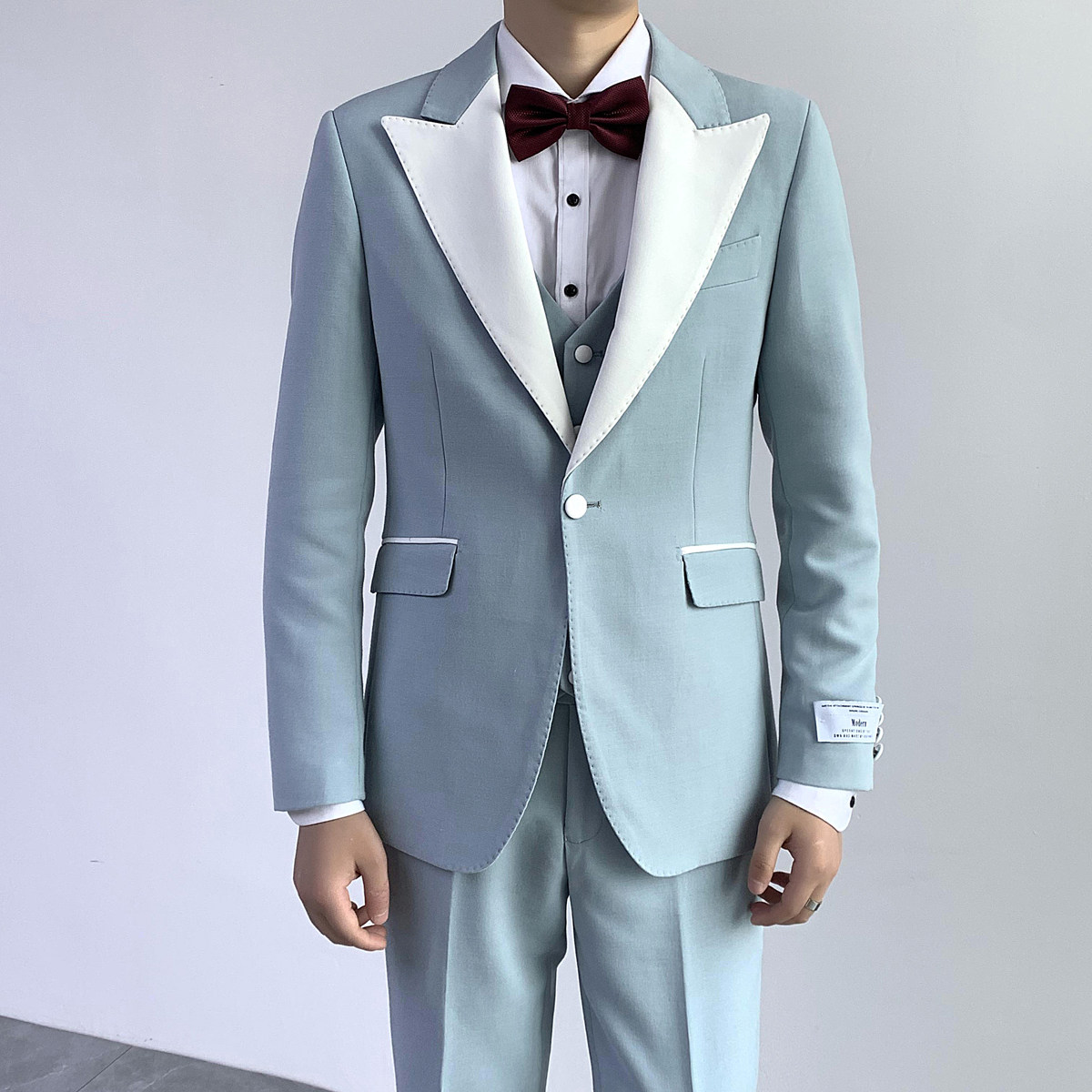 奢华婚礼基础款男士单扣包边礼服套装晚宴套装XZ801/P310,男装休闲套装,电商A428