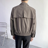 街头时尚男士复古格子设计感休闲夹克XZ845/P145，男装夹克，电商A428