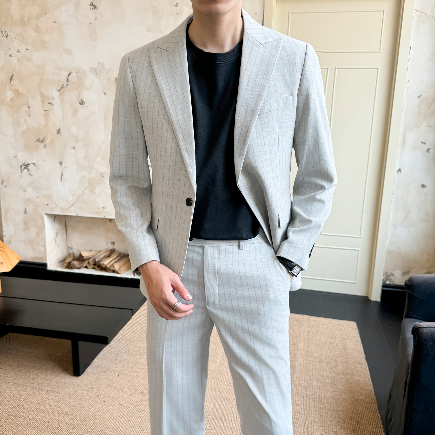 礼服套装 晚宴套装男士修身单扣装套装  LJT1905/P240图片