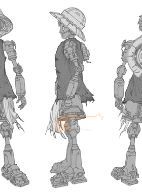 30 3A threezero 海贼航海王 路飞 机器人  成品 20110802