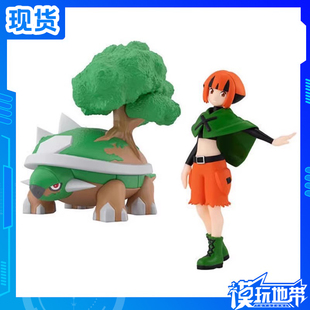 现货 万代 食玩 宝可梦 SW 比例世界 神奥地区 土台龟 菜种 模型