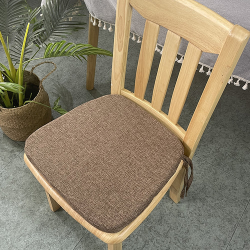 马蹄形椅垫北欧餐椅坐垫防滑底可拆洗餐椅茶椅垫高密度海绵垫纯色