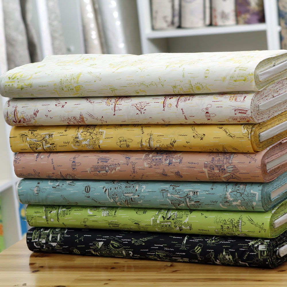 情定威尼斯手工拼布diy日本进口服装面料名师布料冈本洋子50x55cm