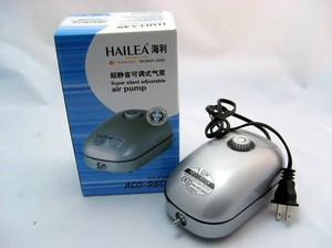 海利超静音氧气泵可调式ACO-9601 9602 9610 带沙头氧气管加氧泵