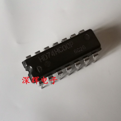 直插 SN74HC00N HD74HC00P 四路2输入与非门 DIP-14封装 进口拆机