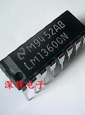 【深辉电子】直插 LM13600N 进口拆机跨导放大器IC芯片DIP-16封装