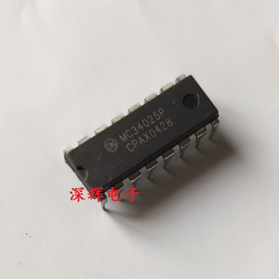 直插 MC34025P 开关控制器IC芯片 DIP-16 可直拍 进口拆机