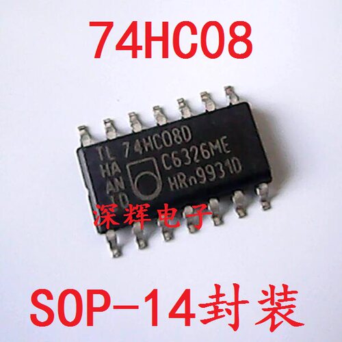 贴片 MM74HC08M SN74HC08【可直拍】四路2输入正与门IC芯片 HC08