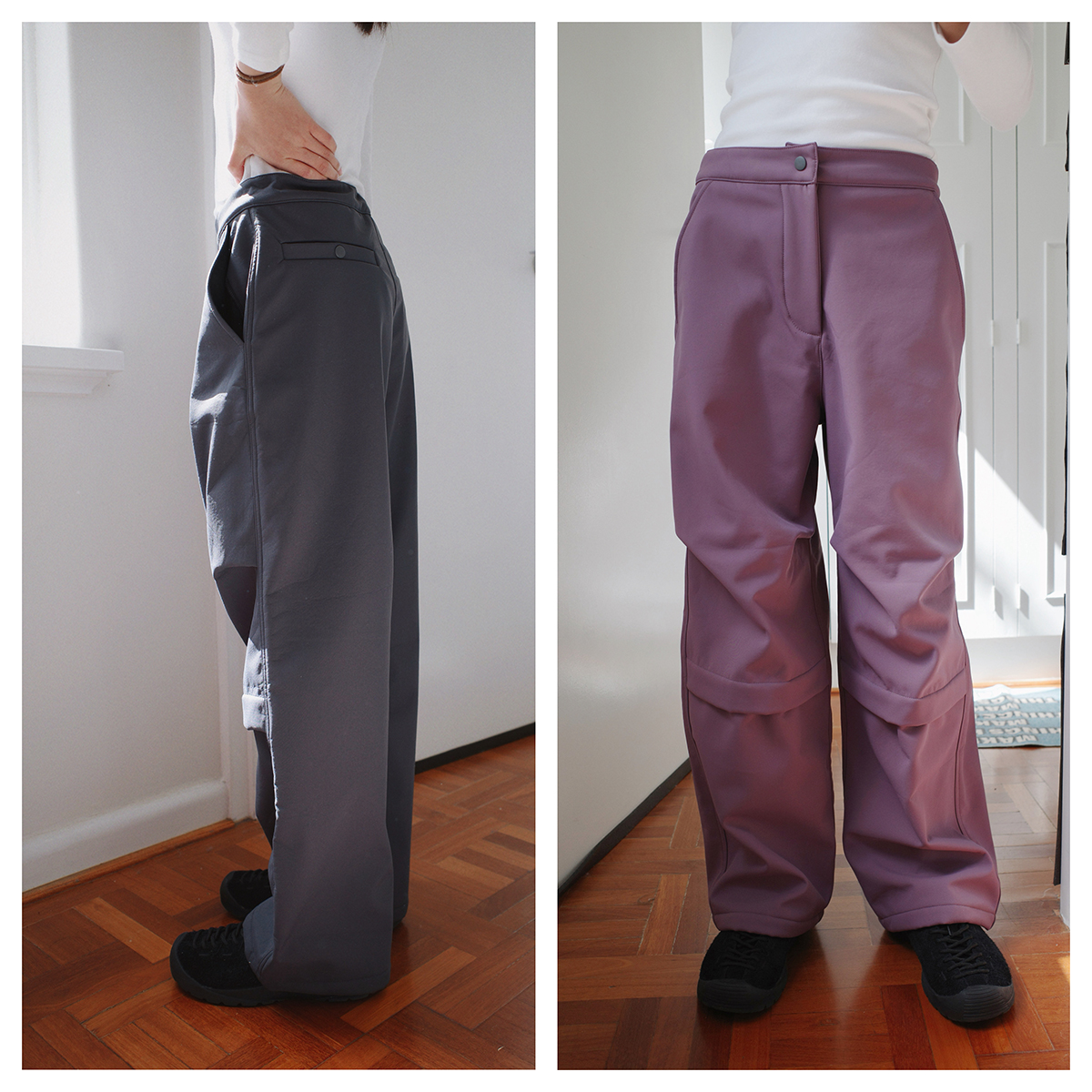 WAAH设计女中大童小个子保暖软壳抗风防雨防风户外运动工装长裤