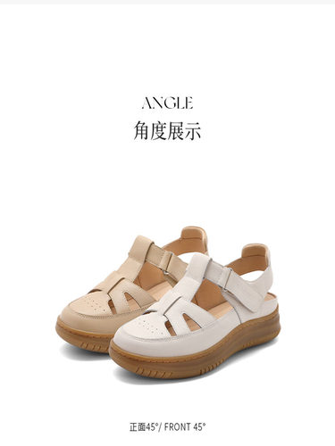 百丽包头凉鞋罗马凉鞋猪笼鞋女鞋