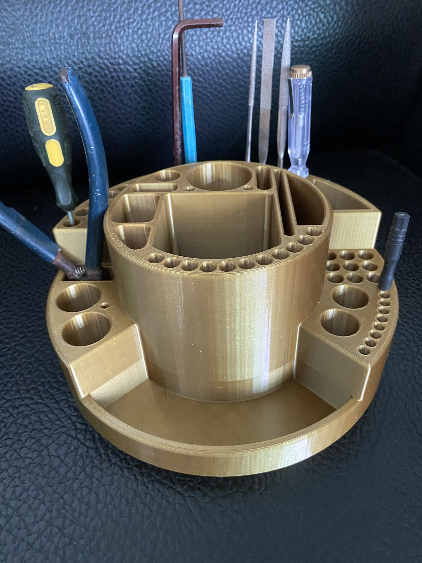 桌面工具收纳架3D打印桌面整理收纳架青铜色桌面收纳盒颜色可定制