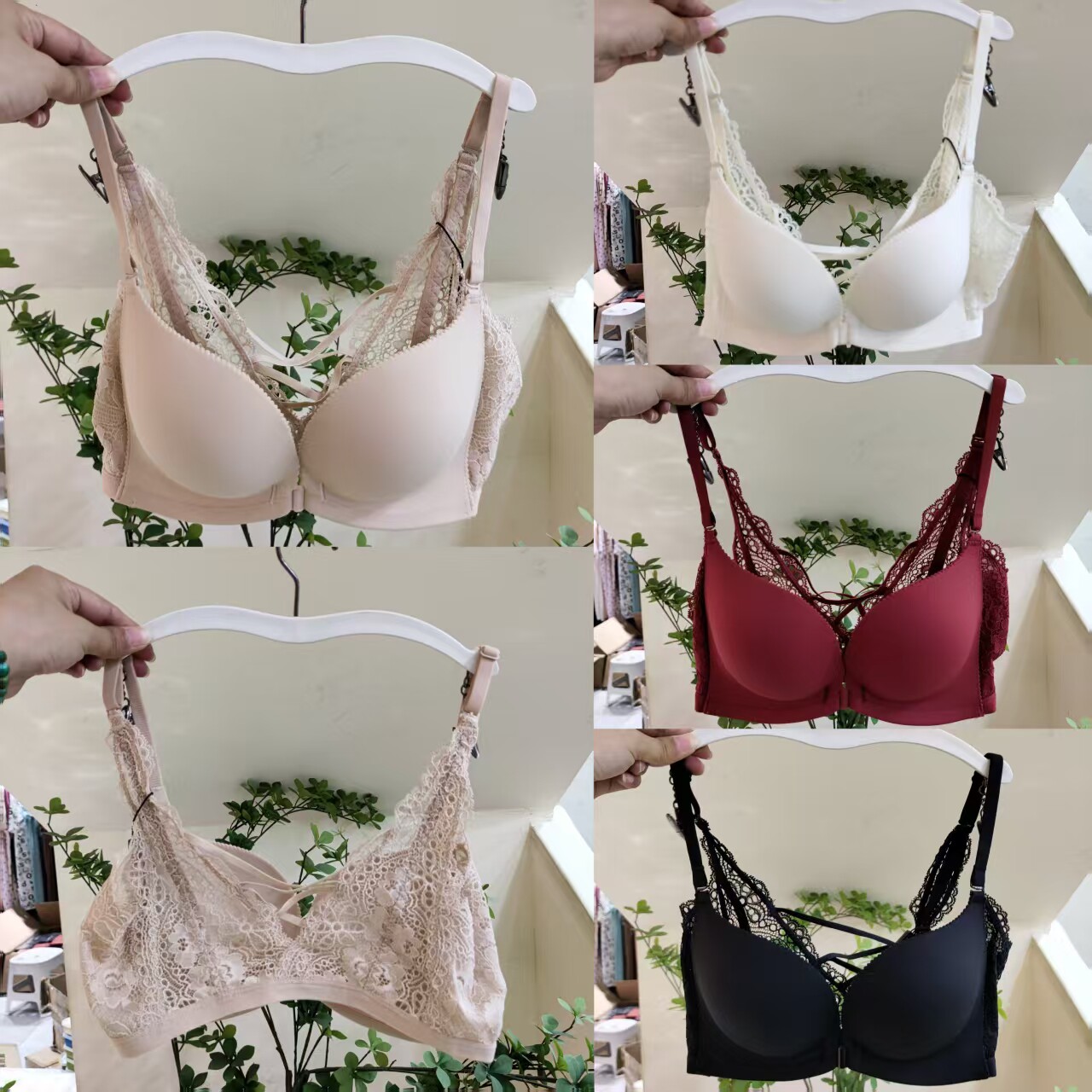前扣时尚性感美背内衣女上薄下厚