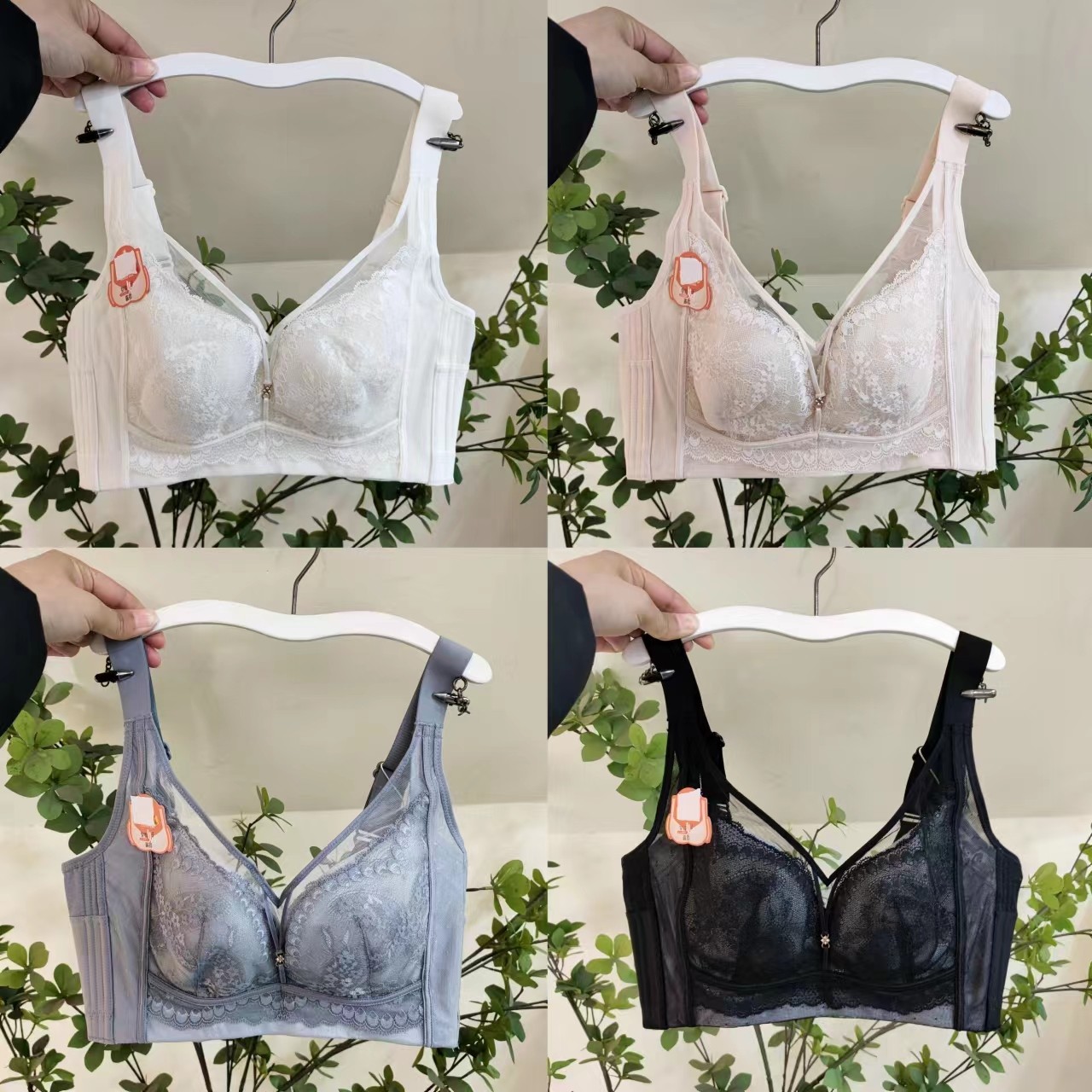 大胸显小调整型全罩夹棉薄杯内衣