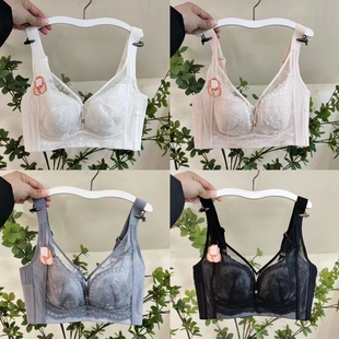 大胸显小调整型全罩夹棉薄C杯内衣女收副乳聚拢软钢圈文胸罩9108