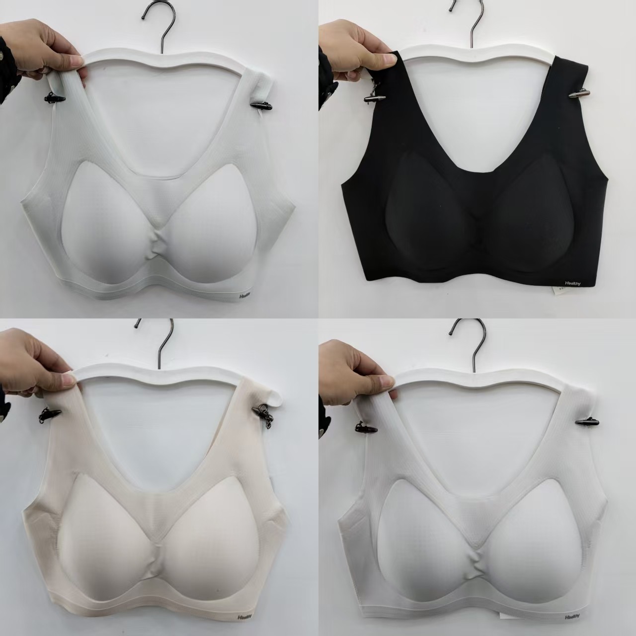 宽肩带美背无痕内衣少女柔软舒适透气无钢圈背心式轻薄文胸罩6850