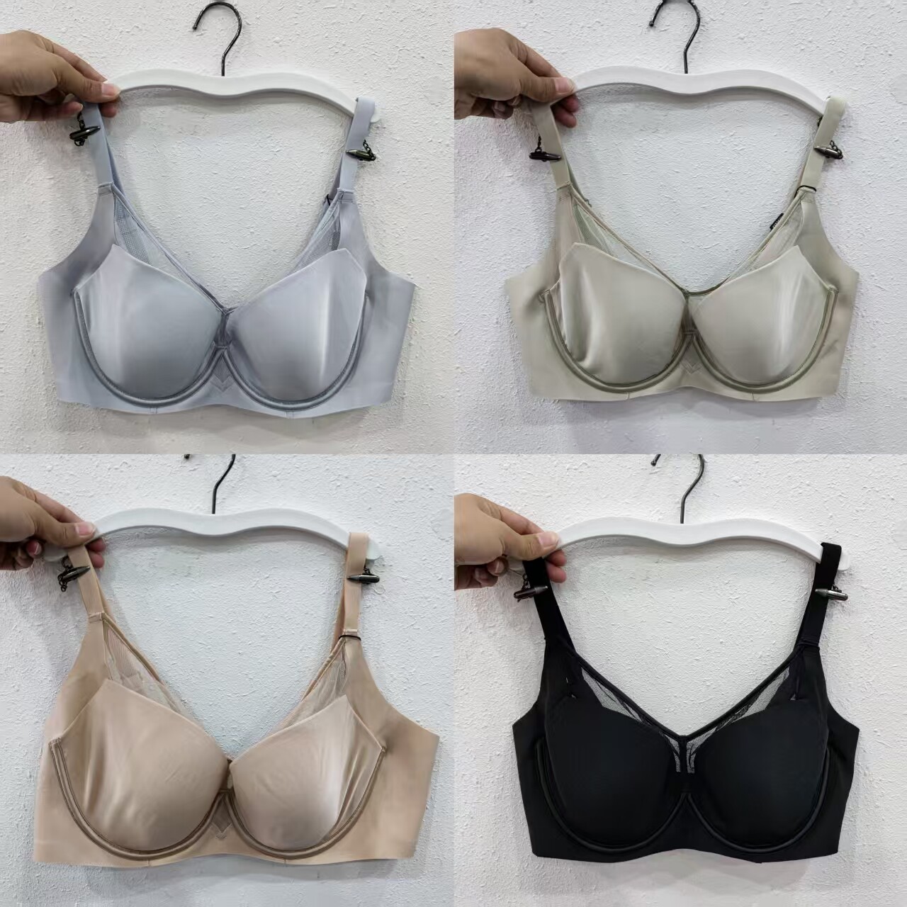 超薄乳贴羽毛杯内衣防凸点文胸罩