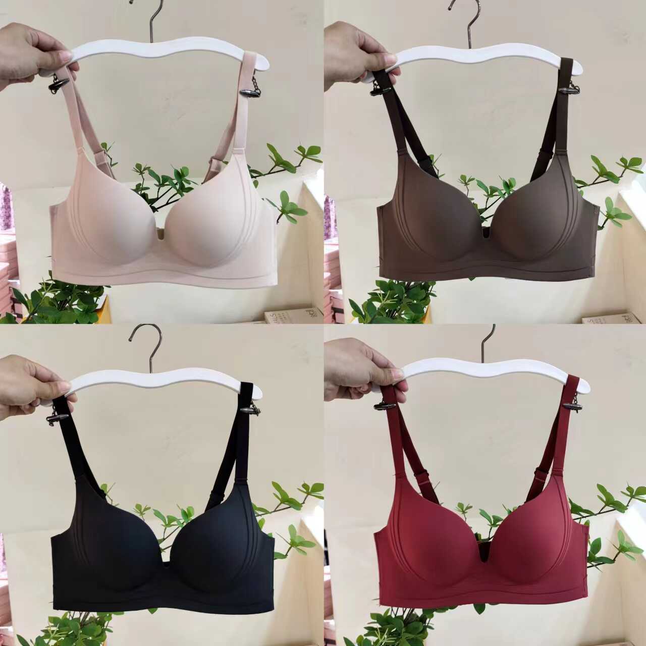 无痕光面聚拢内衣无钢圈软支撑提拉收副乳上托防下垂聚拢文胸8073