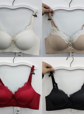 蕾丝花边手掌杯小胸聚拢内衣AB杯无钢圈收副乳性感时尚文胸罩A001