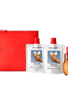 Josie Maran冰激淋身体磨砂膏56g+身体乳60ml+身体油15ml小样套装