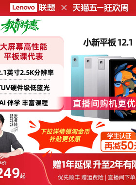 联想小新平板12.1 2025款 12.1英寸2.5K护眼超清大屏平板电脑 娱乐学习网课AI平板 学生平板 联想官方旗舰店