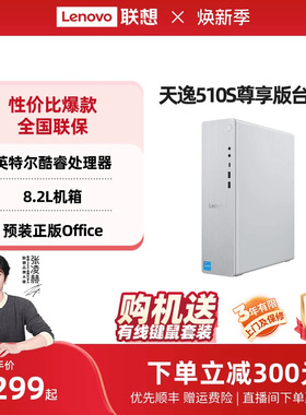 联想天逸510S 家用办公台式机主机小机箱可选 台式机电脑办公采购台式主机电脑联想台式电脑 可选510Pro