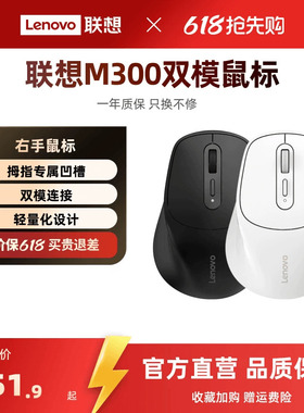 联想 M300无线鼠标笔记本台式办公电脑鼠标轻量化小巧右手鼠标