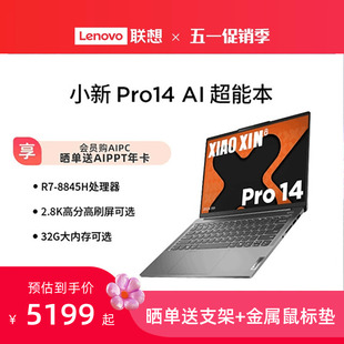 2024新品 AI超能本可选 联想小新Pro 小新Pro16锐龙版 16英寸轻薄本笔记本电脑学生商务办公 小新Pro14