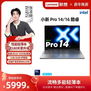酷睿Ultra5 Pro16 联想小新Pro14 AI超能本16英寸大屏轻薄笔记本电脑商务办公学生笔记本电脑 优先顺丰