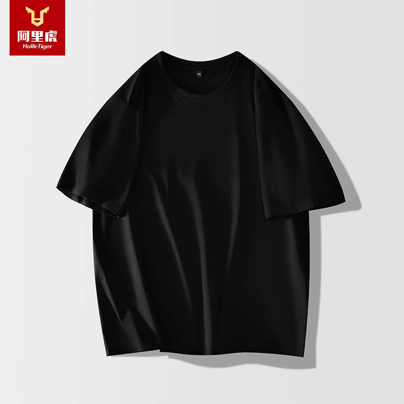 保罗正品莫代尔夏季新款男士圆领包边纯色短袖上衣T恤休闲净版衫