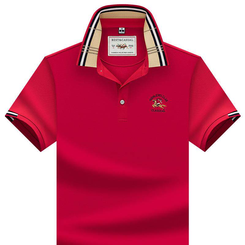 保罗正品保罗马标刺绣t恤男短袖商务休闲polo衫夏季速干凉感格子