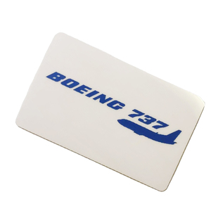 我爱飞行|美国波音BOEING737飞机剪影公交卡贴证件卡饭卡贴纸
