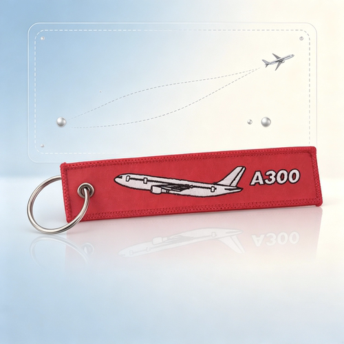 我爱飞行|空客AIRBUS-A300刺绣钥匙扣飞行机组过夜袋包挂件