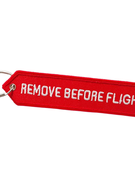 我爱飞行|飞行前拆除REMOVE BEFORE FLIGHT三角头航空刺绣钥匙扣