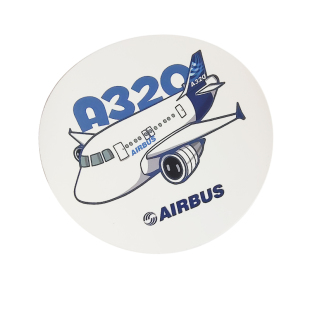 空客A320登机旅行机组拉杆箱卡通飞机圆贴潮贴 我爱飞行 AIRBUS