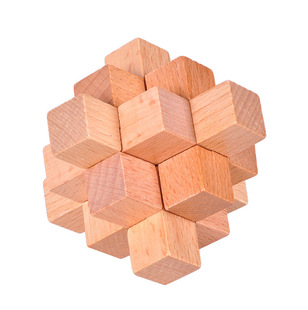 木质鲁班锁孔明锁小九通九根锁儿童玩具小学生学校智力开发教具