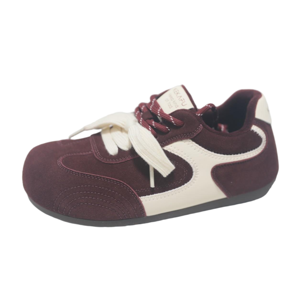 珂卡芙2025冬季加绒复古撞色平底休闲鞋女轻便百搭德训鞋商场同款,女鞋,时尚休闲鞋,淘宝优惠券,粉丝福利购,淘宝优惠卷