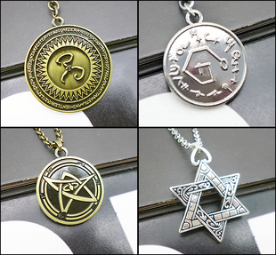 克苏鲁神话阿萨托斯之印钥匙扣项链哈斯塔死灵之书动漫周边饰品酷