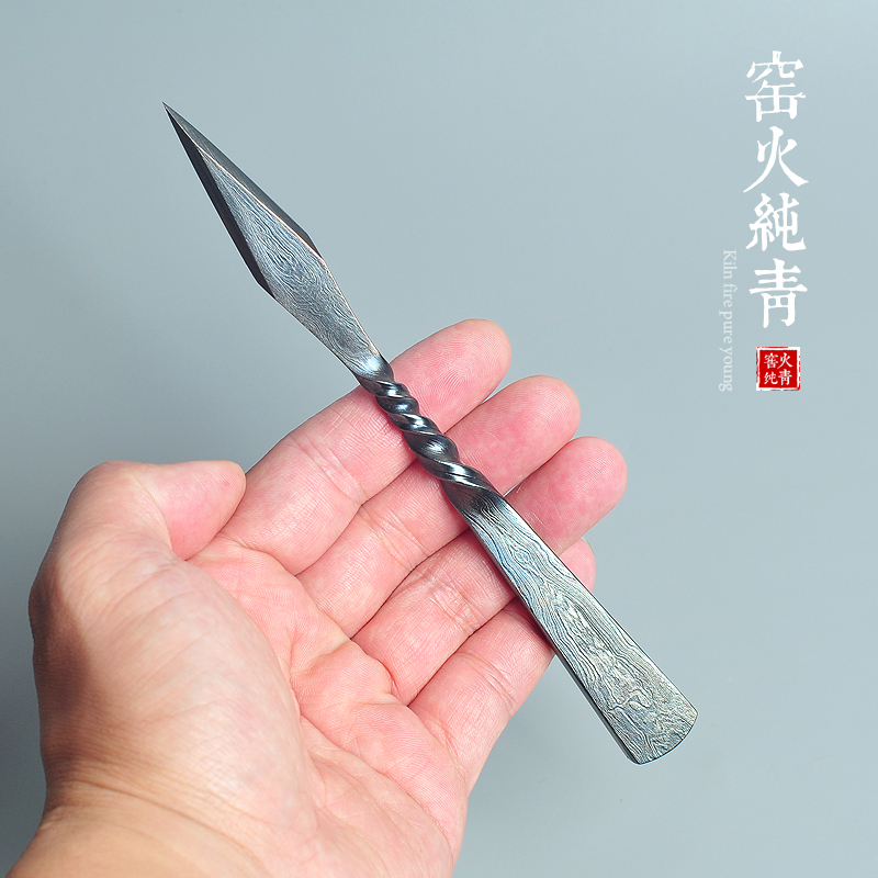 手工茶刀百炼钢普洱茶饼砖撬茶器