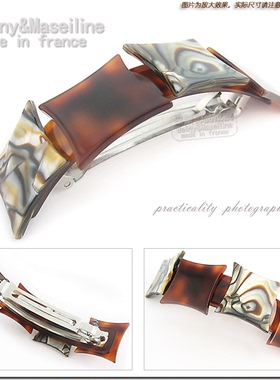 法国Maseiline天然贝壳花纹纯手工发夹，顶夹，马尾夹，M0204