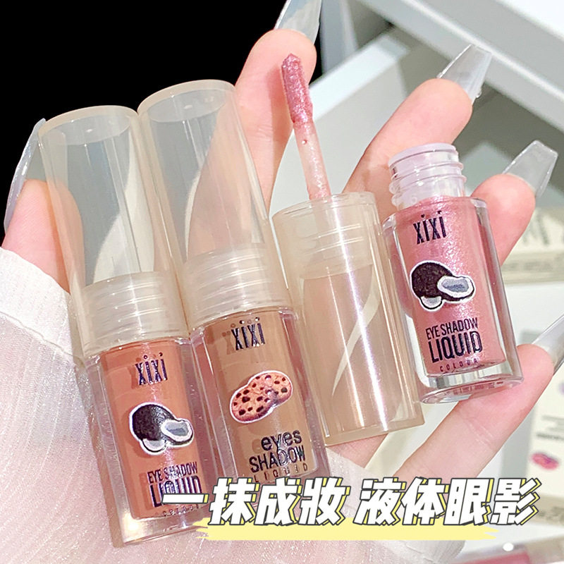 xixi生椰可可液体眼影片卧蚕珠光偏光亮高光液提亮眼妆一滴泪彩妆
