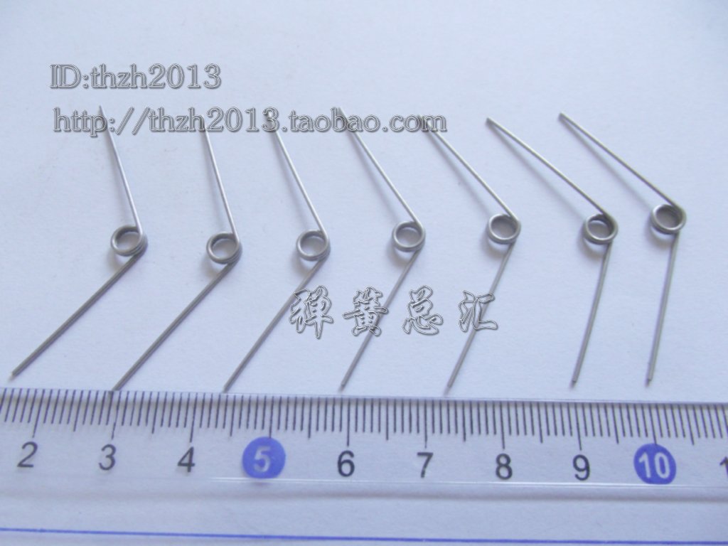 现货扭簧 线径0.7*3.6*2 脚长23 角度120 不锈钢 专业订做弹簧